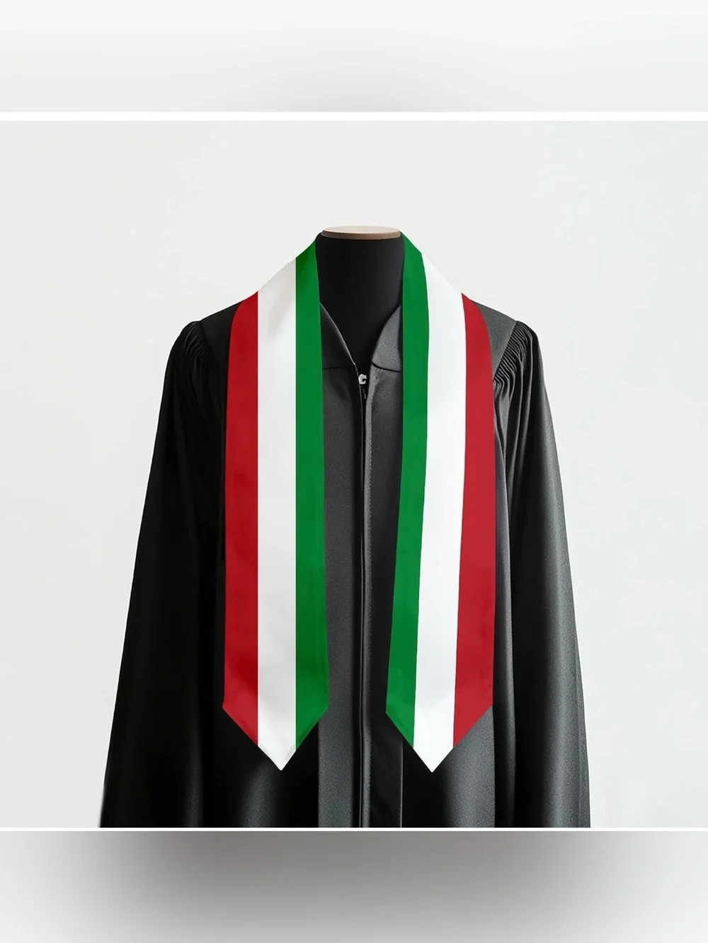 Italy Flag Graduation Stole Sash for Study Aboard International Students